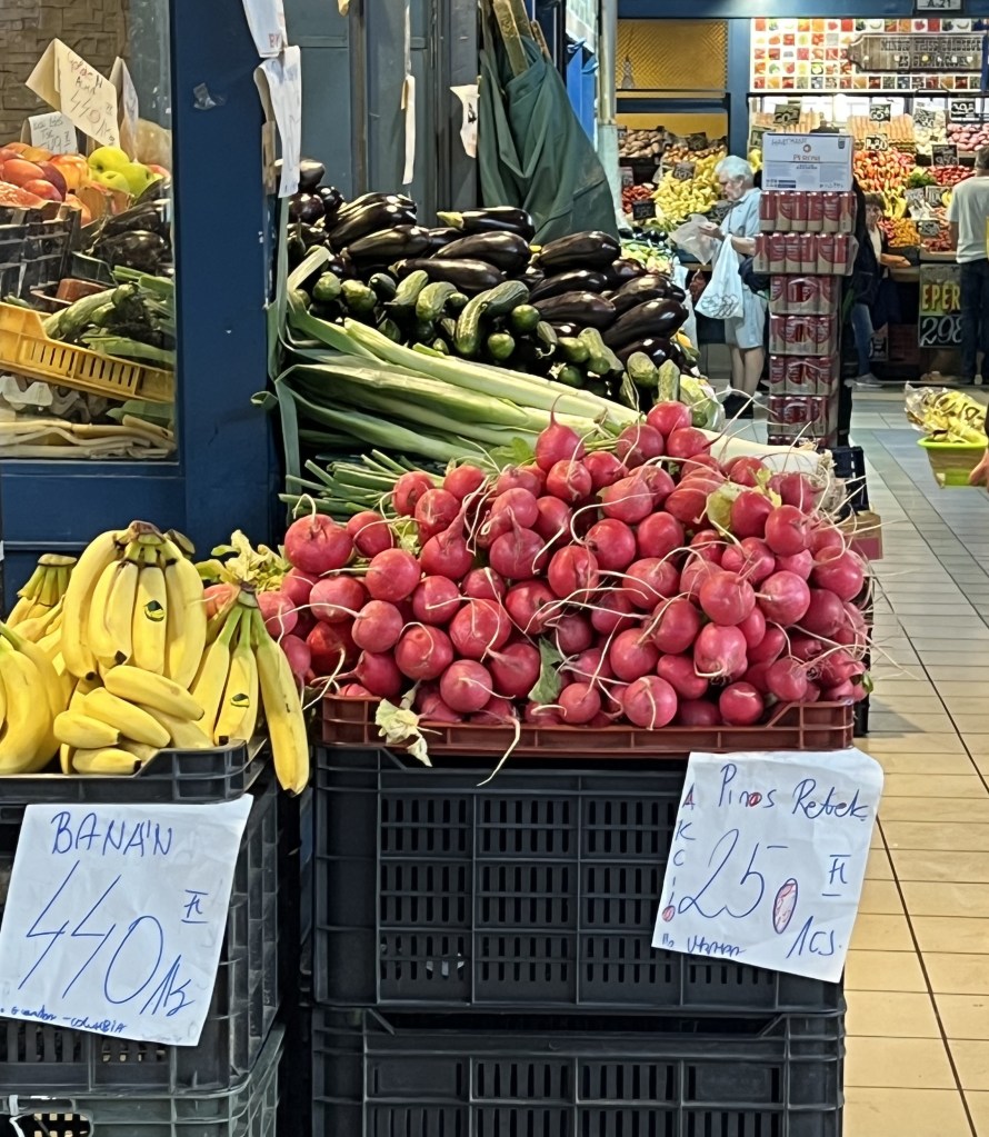 Vegetables in the market hall